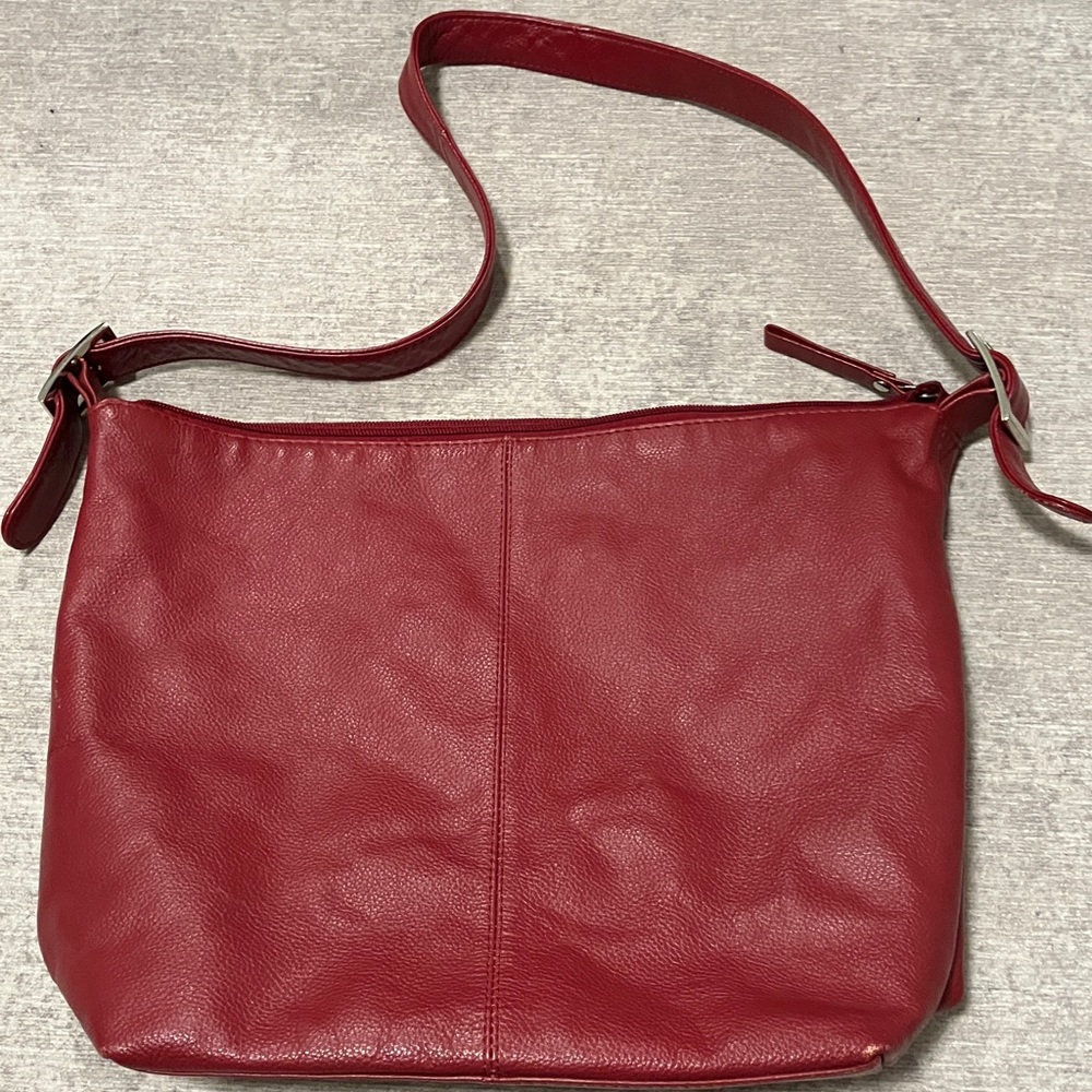 Wilsons Leather Vibrant Red Hobo Bag